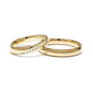 Yellow Gold Wedding Ring Mod. Confort mm. 3,5
