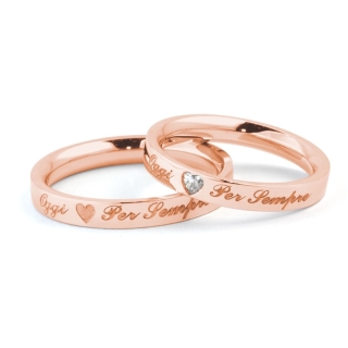 Rose Gold Wedding Ring Mod. Verona mm. 3,3