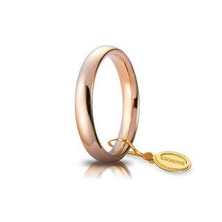 UNOAERRE Wedding Ring in 18k Rose Gold Mod. Confort 3,5 mm. Gr. 5 to 5,70