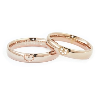 Rose Gold Wedding Ring Mod. Afrodite mm. 4