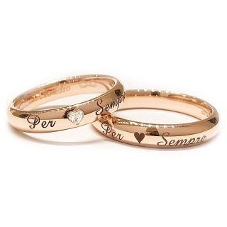 Rose Gold Wedding Ring Mod. Italiana mm. 3,8