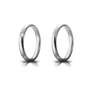 950 Platinum Wedding Ring mod. Confort mm. 3