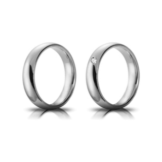 950 Platinum Wedding Ring mod. Confort mm. 4,5