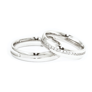 950 Platinum Wedding Ring mod. Diana mm. 4,3