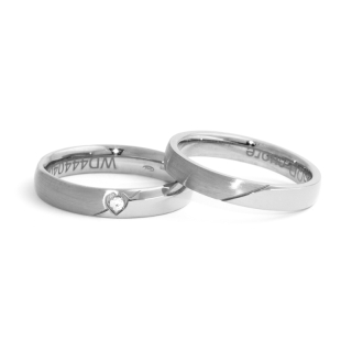 950 Platinum Wedding Ring mod. Andrea mm. 4,0