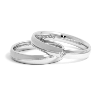 White Gold Wedding Ring mod. Jolanda mm. 3,5