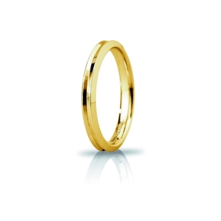 UNOAERRE Wedding Ring in 18k Yellow Gold mod. Corona Slim
