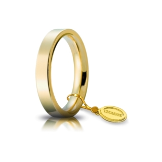 UNOAERRE Wedding Ring in 18k Yellow Gold mod. Cerchio di Luce 3,5 mm.