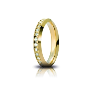UNOAERRE Wedding Ring in 18k Yellow Gold mod. Venere with Diamonds