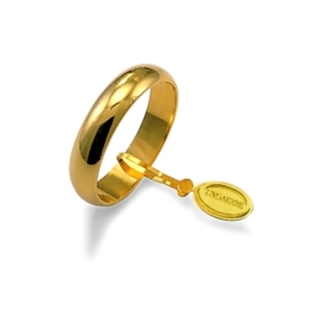 UNOAERRE Wedding Ring in 18k Yellow Gold mod. Larga Gr. 5
