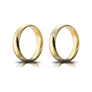 Yellow Gold Wedding Ring mod. Confort mm. 4,5