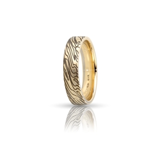 Yellow Gold Wedding Ring mod. Seychelles mm. 5