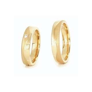 Yellow Gold Wedding Ring mod. Marika mm. 4,5