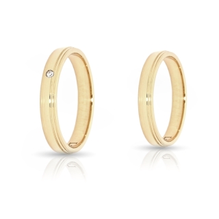 Yellow Gold Wedding Ring mod. Sofia mm. 3,7