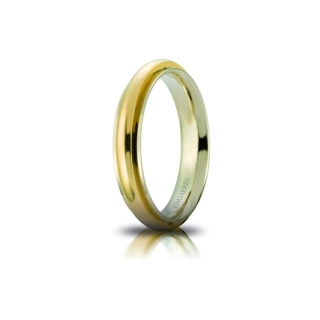 UNOAERRE 18Kt Two-Color Gold Wedding Ring Mod. Andromeda