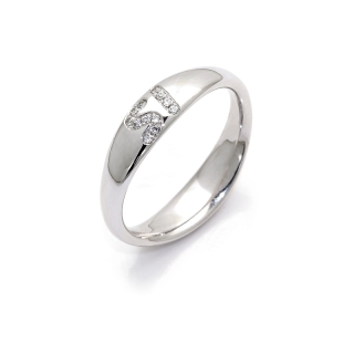 White Gold Engagement  Ring mod. Corfù mm. 5
