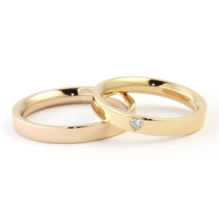 Yellow Gold Engagement Ring Mod. Verona mm. 3,3