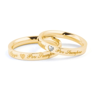 Yellow Gold Engagement Ring Mod. Verona mm. 3,3