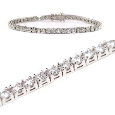 0,80 Ct Natural Diamonds Tennis Bracelet18Kt. White Gold