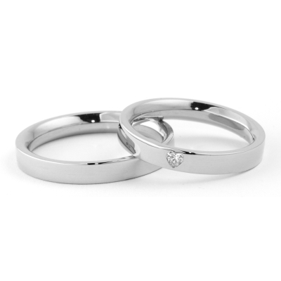 950 Platinum Wedding Ring mod. Verona mm. 3,3