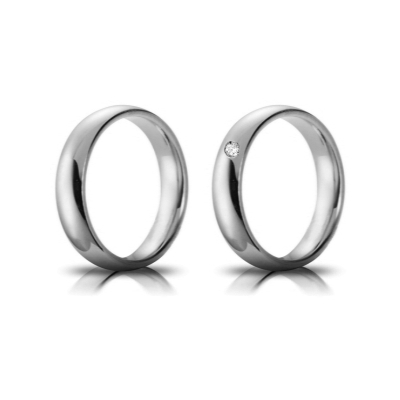950 Platinum Wedding Ring mod. Confort mm. 5