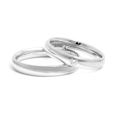 White Gold Wedding Ring mod. Nelly mm. 3,5