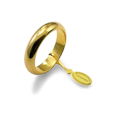 UNOAERRE Wedding Ring in 18k Yellow Gold mod. Classic Gr. 8