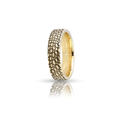 Yellow Gold Wedding Ring mod. Zanzibar mm. 5