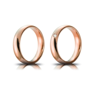 Rose Gold Engagement Ring Mod. Confort mm. 4,5