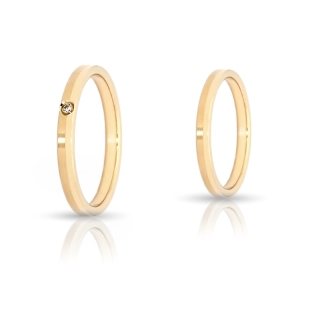 Yellow Gold Engagement Ring Mod. Priscilla mm. 2,5