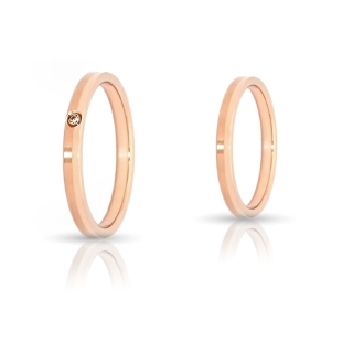 Rose Gold Engagement Ring Mod. Priscilla mm. 2,5