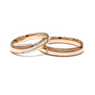 Rose Gold Engagement Ring Mod. Confort mm. 4