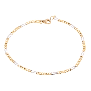 18 Kt. 750 mill. White and Yellow Gold Bracelet - 19 Cm.