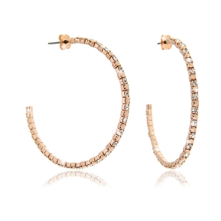 UNOAERRE - Rose  Brass Earrings with Cubic Zirconia