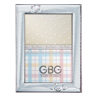 929 SILVER PICTURE FRAME BACK IN WOOD LITTLE BEAR PICTURES SIZE 13x18 Cm.