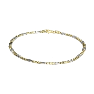 18 Kt. 750 mill. White and Yellow Gold Bracelet - 21 Cm