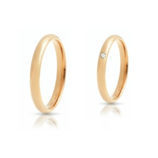 Rose Gold Wedding Ring Mod. Francesina Comoda mm. 2,8
