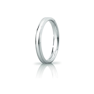 UNOAERRE Wedding Ring in 18k White Gold mod. Orion Slim