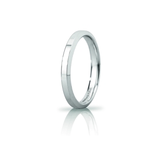 UNOAERRE Wedding Ring in 18k White Gold mod. Hydra Slim