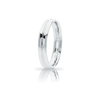 UNOAERRE Wedding Ring in 18k White Gold mod. Lyra