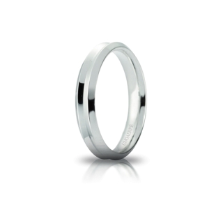 UNOAERRE Wedding Ring in 18k White Gold mod. Corona