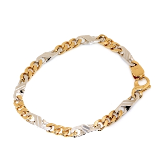18 Kt. 750 mill. Yellow and White Gold Bracelet - 21 Cm.