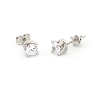 UNOAERRE - White Silver Earrings