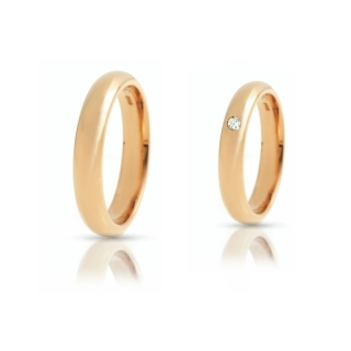 Rose Gold Wedding Ring Mod. Italiana mm. 3,8
