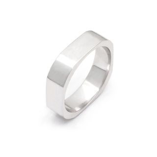 White Gold Wedding Ring mod. Santorini mm. 4,5