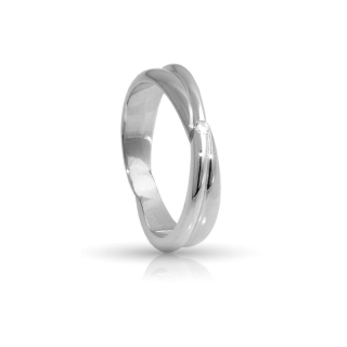 White Gold Wedding Ring mod. Honolulu mm. 4,7