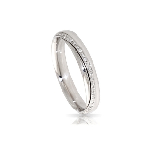 White Gold Wedding Ring mod. Sorrento mm. 4,20