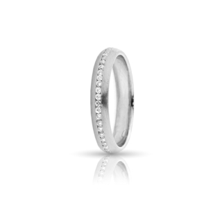 White Gold Wedding Ring mod. Flavia Eternity mm. 3,5