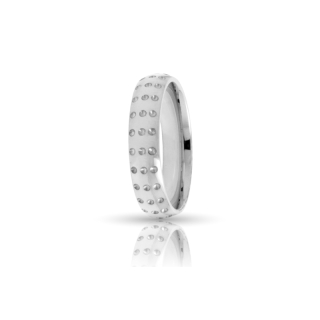 White Gold Wedding Ring mod. Aurora mm. 5