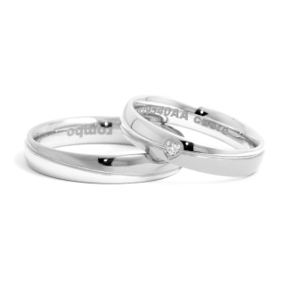 White Gold Wedding Ring mod. Veronica mm. 4